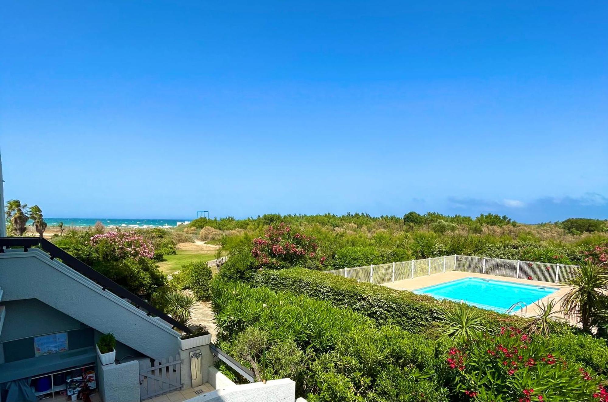 Appartement Entre La Lagune Et La Mer Avec Piscine, Direct Plage, Vue Partielle Mer Saint-Cyprien  Exterior foto